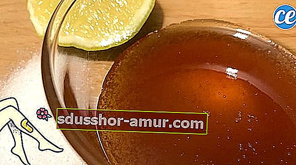 Šećer, kriška limuna i orijentalni vosak za depilaciju sa šećerom za jednostavno depiliranje voskom