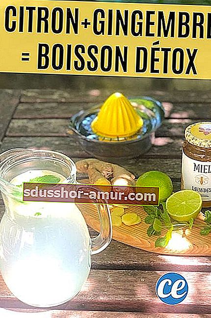 Preprost recept za napitek za razstrupljanje ingverjeve limone z meto