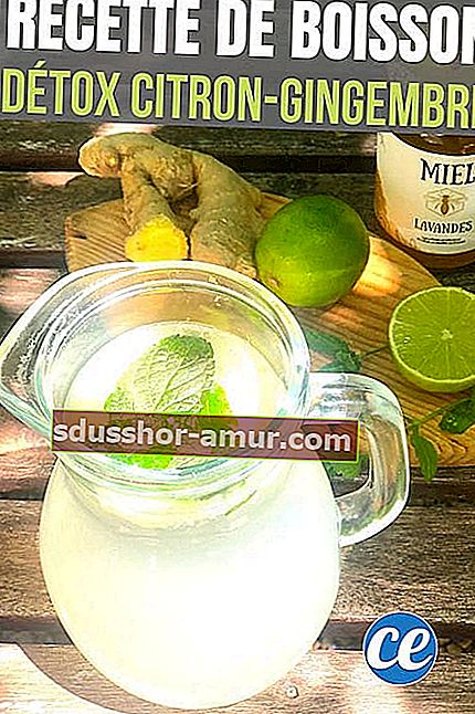 Детокс-напиток из лимона, имбиря, мяты и меда