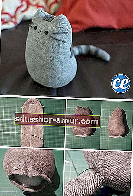 Направи си сам, за да трансформирате чорап в котка.