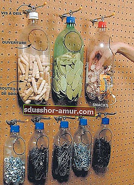 Пластмасови бутилки за съхранение на винтове и пирони