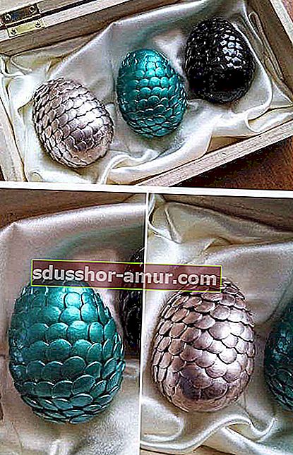 Uskršnja jaja ukrašena u stilu Igara prijestolja