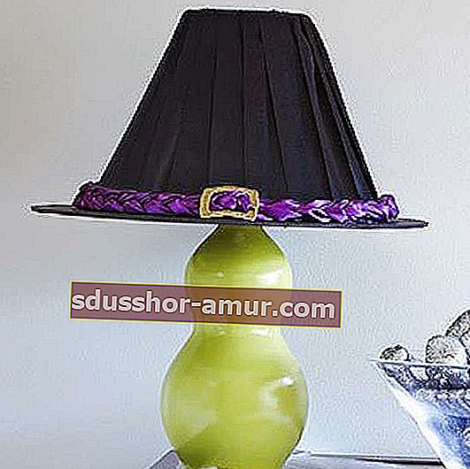 Направете абажур във формата на шапка на вещица