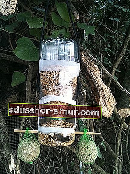 plastična boca za hranilice za ptice