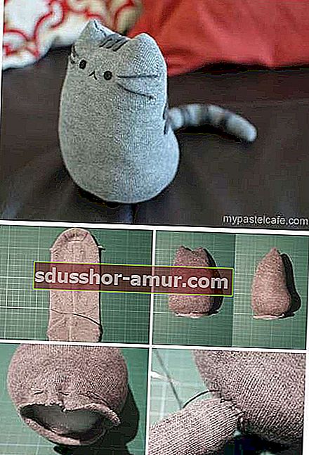 Čarapa transformirana u podstavljenu mačku