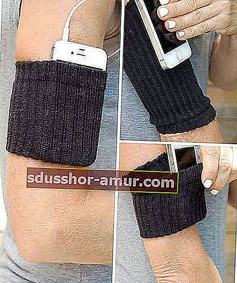 Traka za telefon izrađena od čarape