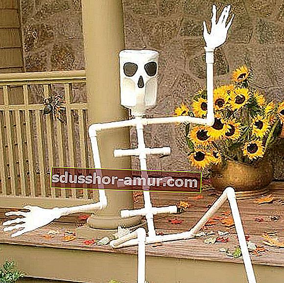 PVC тръба хелоуин скелет деко