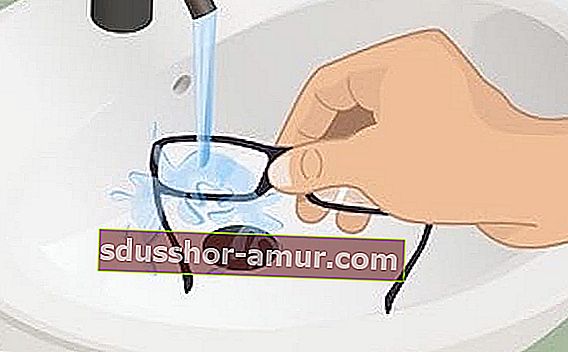 Илюстрация на очила за изплакване от очила с рецепта.