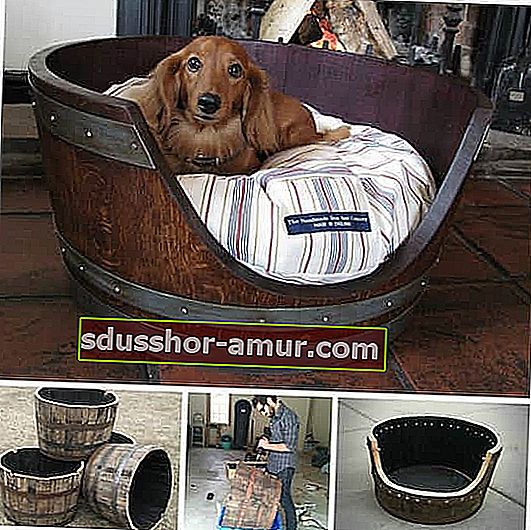 Декоративен проект: трансформирайте бъчва за вино в кошница за кучета