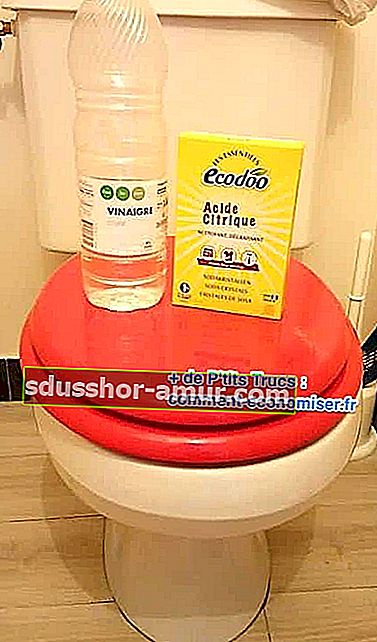 лимонена киселина и оцет за премахване на котлен камък от тоалетната
