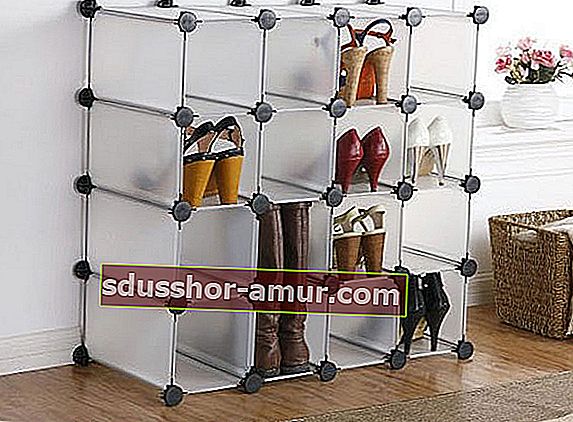 modularna plastična polica za shranjevanje čevljev