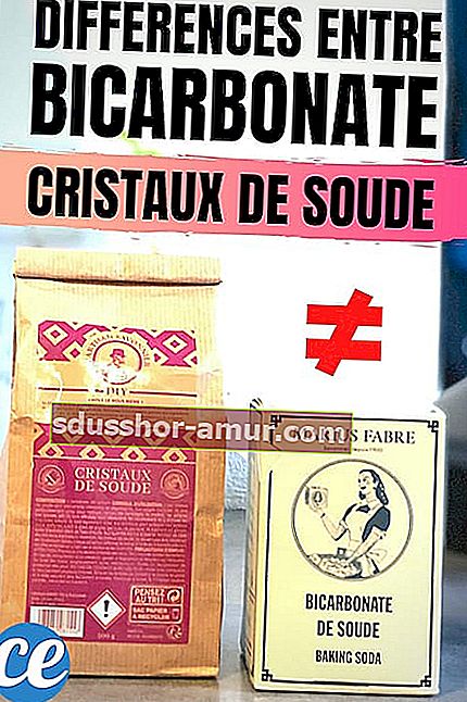 Пакетик белой пищевой соды и 1 пакетик красных кристаллов соды с другим логотипом.