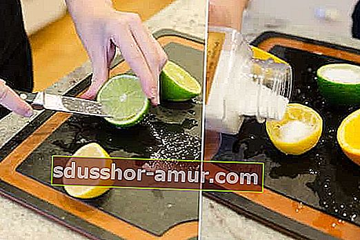 soľ v citróne na deodorizáciu doma