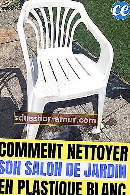 doğal ürünle temizlenmiş beyaz bahçe sandalyesi