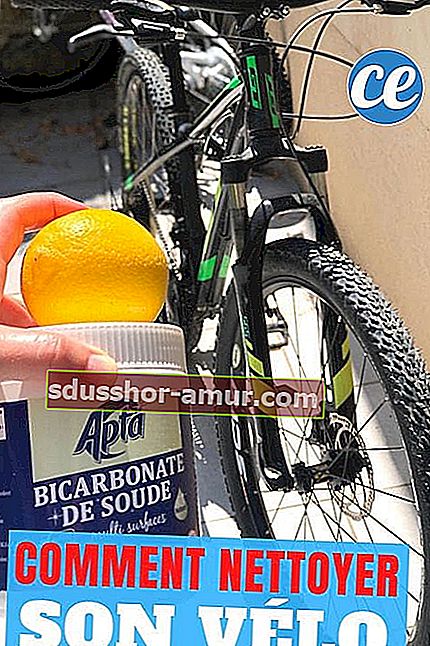 Soda bikarbona in limona za čiščenje kolesa