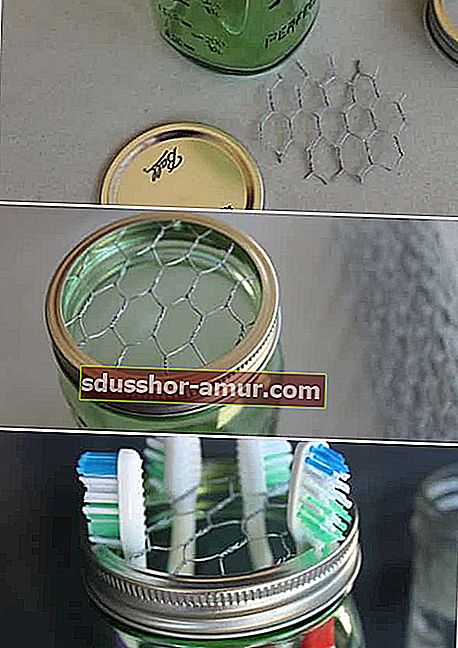 как сделать практичную баночку для зубной щетки в стеклянной банке
