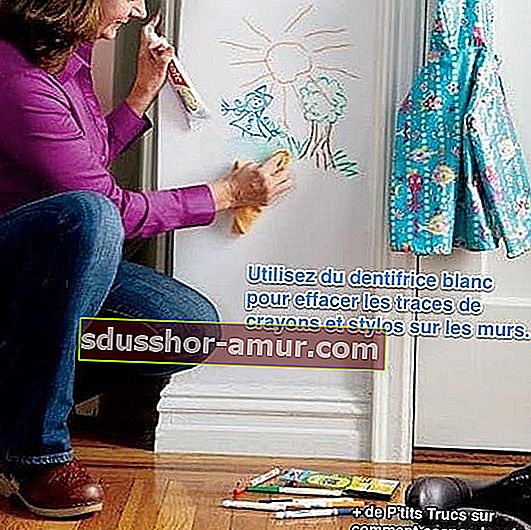 Izbrišite crteže olovkama, kemijskom olovkom ili flomasterom na zidovima