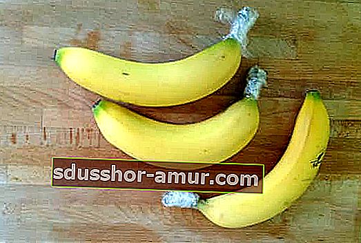 оберните пластиковый банановый хвост, чтобы сохранить