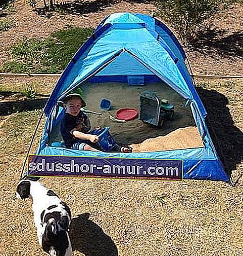 Šator za izradu zaštićenog pješčanika