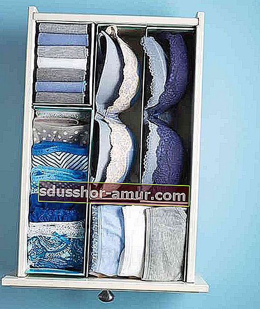 Decupați cutii de pantofi pentru a vă organiza sertarele