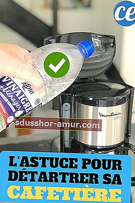 Kako naravno odstraniti vodni kamen iz aparata za kavo z belim kisom