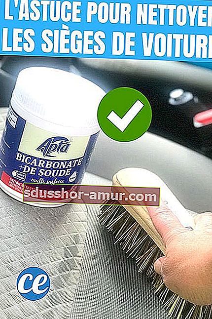 Сода за хляб и вода за почистване на седалките на автомобила
