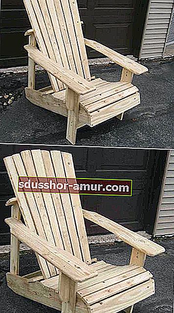 tradicionalna stolica za ljuljanje izrađena u paleti