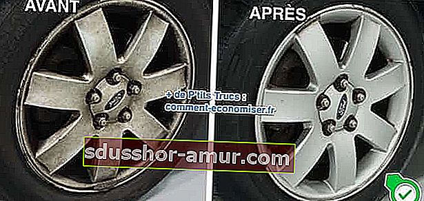 Очистите автомобильные диски белым уксусом до и после