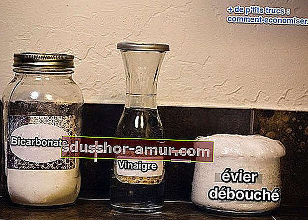 Bikarbonat + kis za odmašitev umivalnika