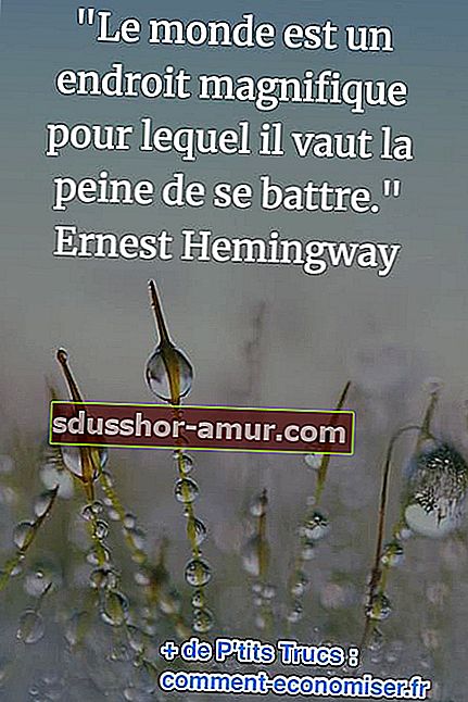 цитат от Ърнест Хемингуей за красотата на света
