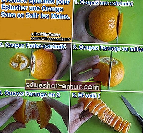 Обелете портокал, без да замърсявате ръцете си
