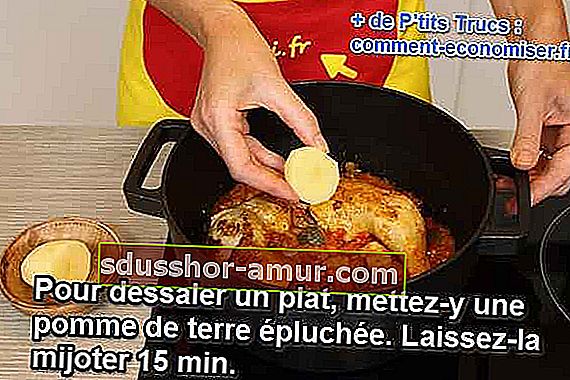 aby osłodzić danie, które jest zbyt słone, włóż do niego surowego ziemniaka na 15 min