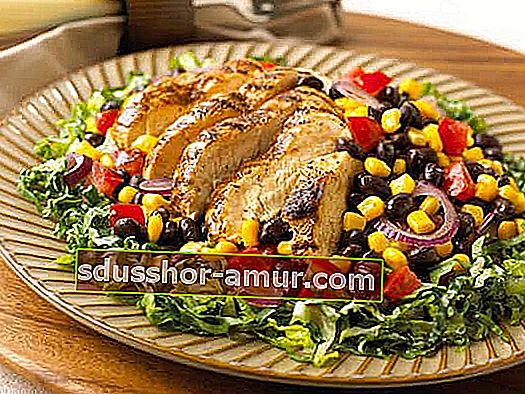 Aký je recept na Tex Mex Chicken Less Than 400 Calorie Salad?