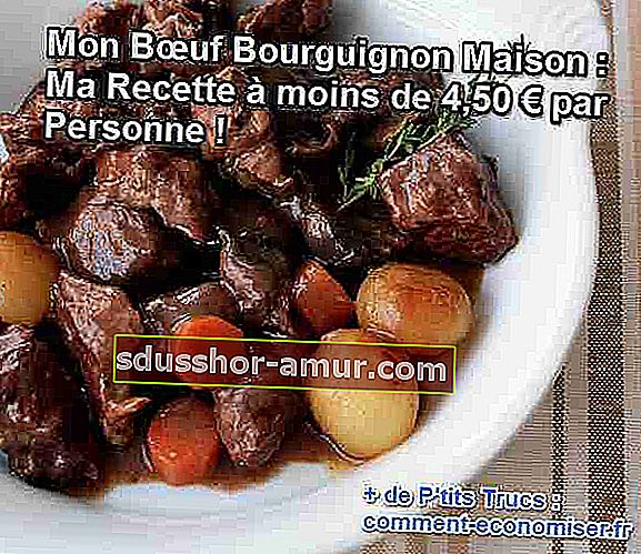 boeuf bourguignon ľahké a lacné jedlo