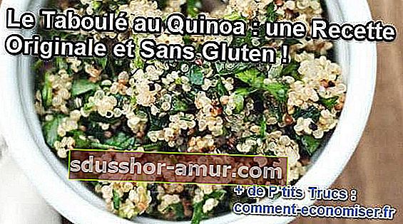 Tanjur tabbouleha s kvinojom s biljem