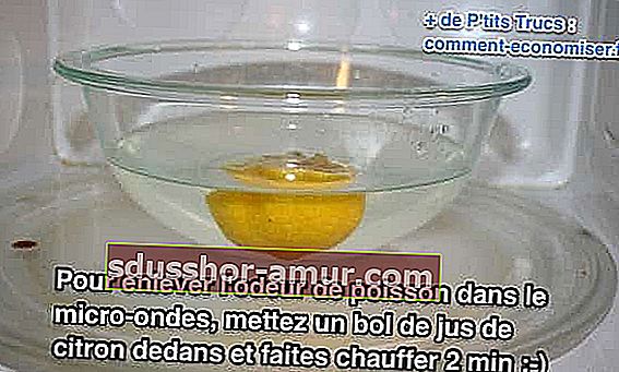 Убрать рыбный запах в микроволновке с лимоном