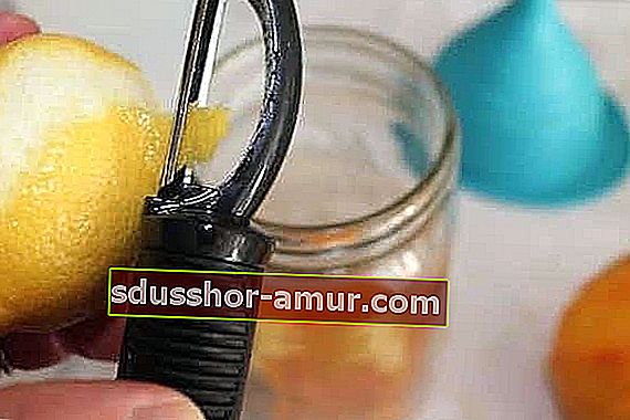 olúpte citrusové plody, aby ste mali chuť