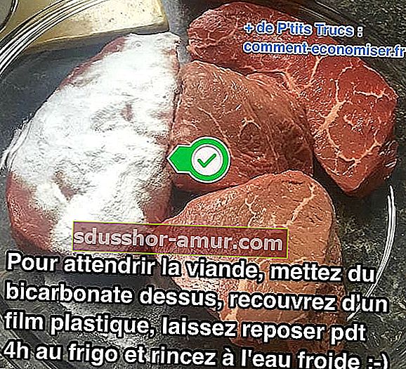 Na ľahké dotiahnutie mäsa použite sódu bikarbónu