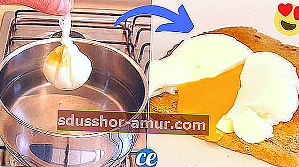 Za izdelavo poširanih jajc vsakič uporabite folijo za živila