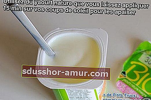 Upotrijebite obični jogurt kojem dopustite da nanete 15 minuta na opekline kako biste ih smirili