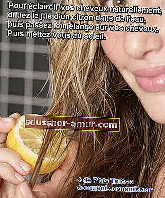 как осветлить волосы естественным путем с помощью лимона