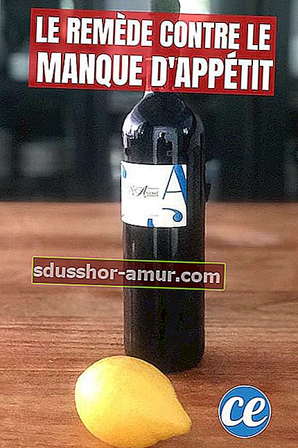 Лимон и бутилка червено вино, за да се получи средство срещу загуба на апетит
