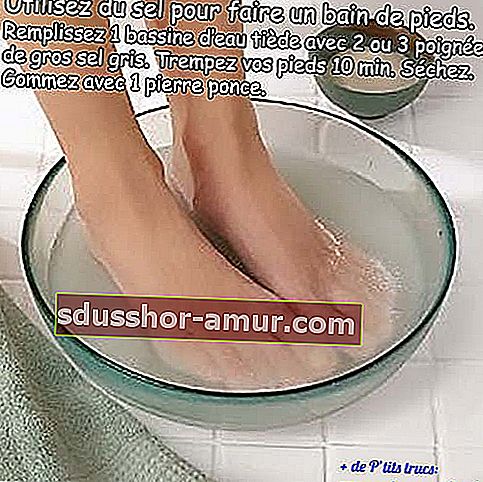 използване на сол за баня за крака