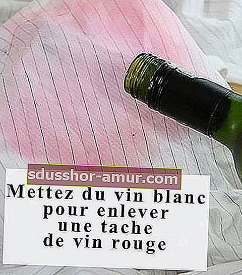odstranite oblačilo madež rdeče vino