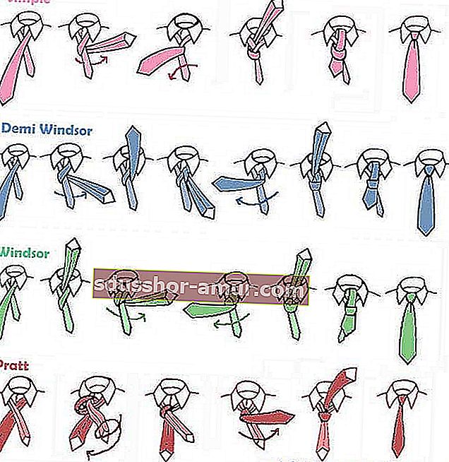 kako pravilno vezati čvor za kravatu
