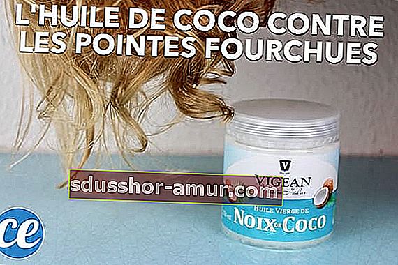 Кокосовото масло е чудесно за предотвратяване на разделяне на краищата в косата.