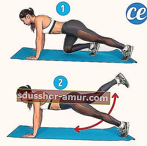 Упражнение 2 от шестте лесни упражнения за загуба на целулит за 15 дни.