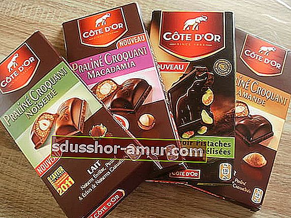 Шоколадови блокчета на Кот д'Ор