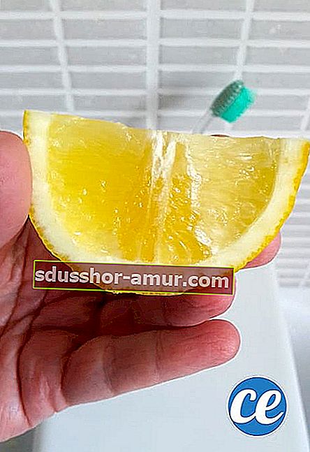 diş beyazlatma için çeyrek limon