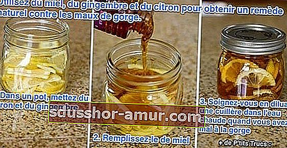 імбирний лимонний медовий сироп від ангіни